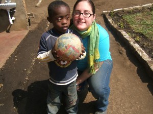 Crystal at special needs school in Tanzania. Volunteer opportunities are all around the world.